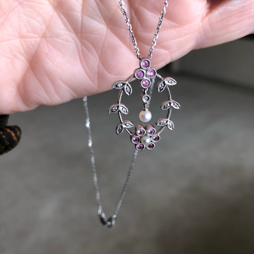 Tiffany & Co. Iridesse Pearl Diamonds 14k Necklace